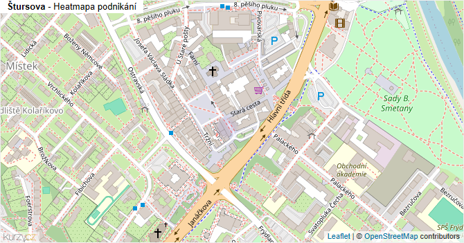 Štursova - mapa podnikání