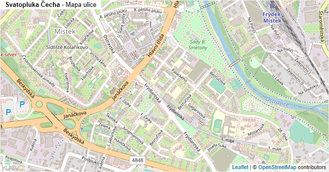 Svatopluka Čecha - mapa ulice