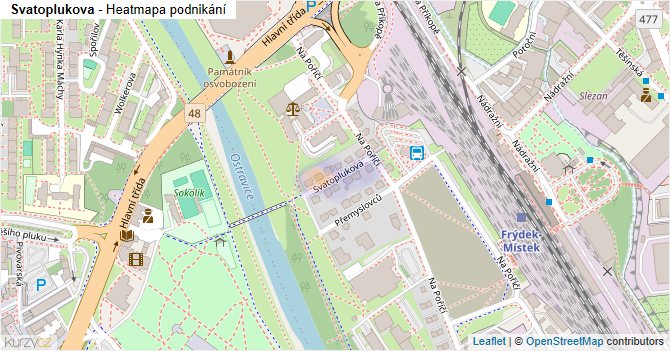 Svatoplukova - mapa podnikání
