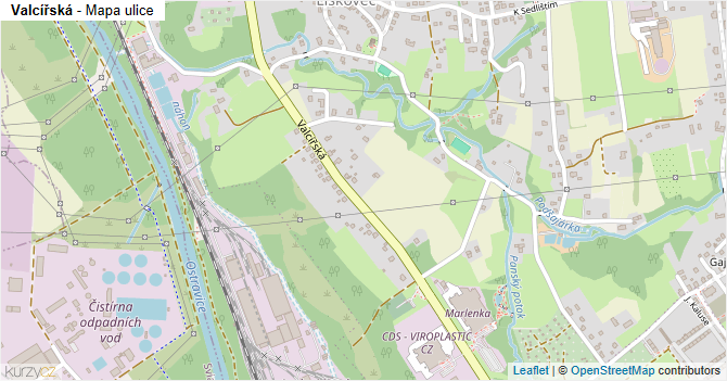 Valcířská - mapa ulice