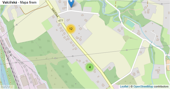 Valcířská - mapa firem