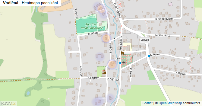 Vodičná - mapa podnikání