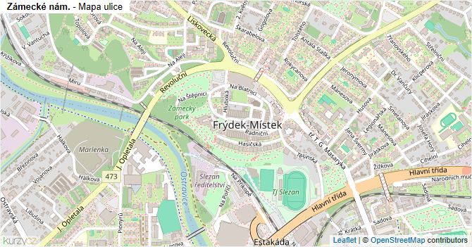 Zámecké nám. - mapa ulice