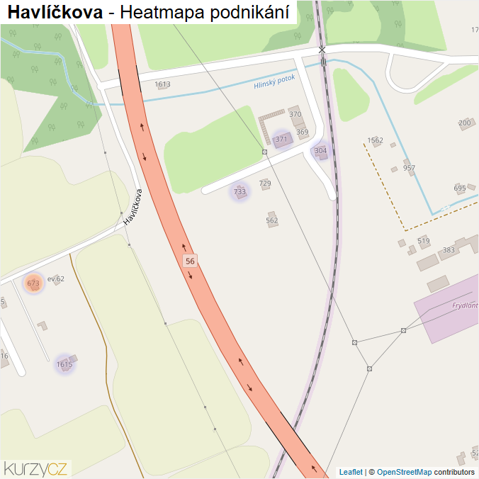Mapa Havlíčkova - Firmy v ulici.