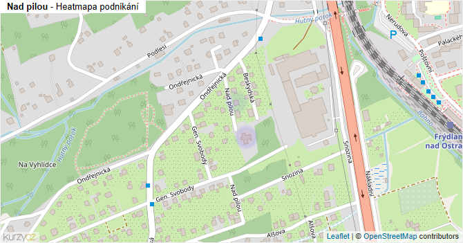 Nad pilou - mapa podnikání