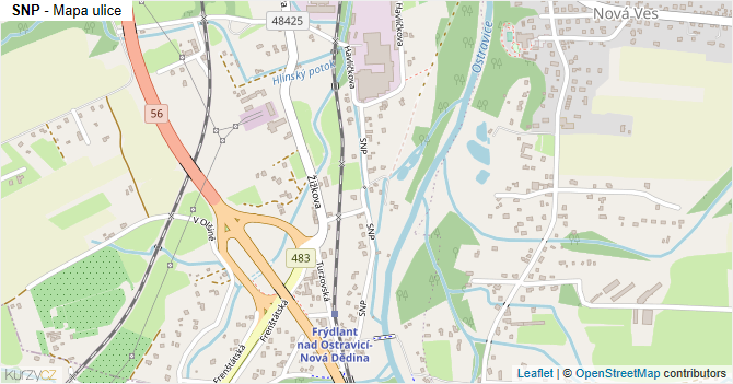 SNP - mapa ulice