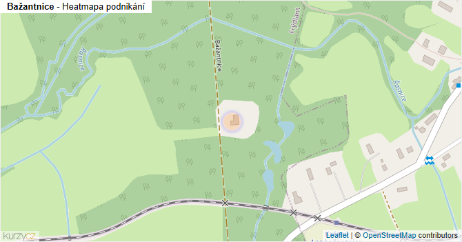 Bažantnice - mapa podnikání