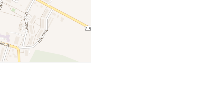 Březová v obci Frýdlant - mapa ulice
