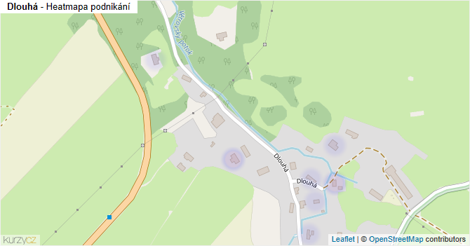 Dlouhá - mapa podnikání