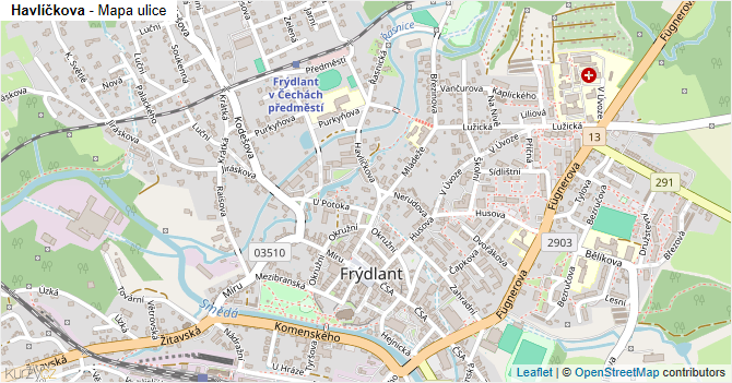 Havlíčkova - mapa ulice