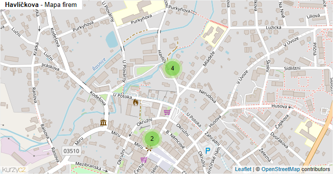 Havlíčkova - mapa firem
