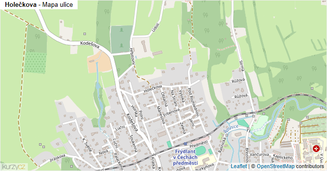 Holečkova - mapa ulice