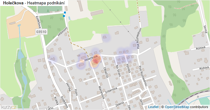 Holečkova - mapa podnikání