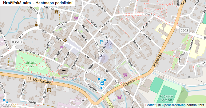 Hrnčířské nám. - mapa podnikání