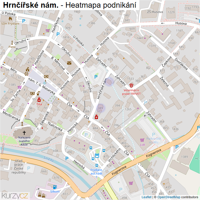 Mapa Hrnčířské nám. - Firmy v ulici.