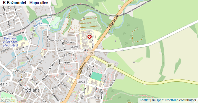 K Bažantnici - mapa ulice