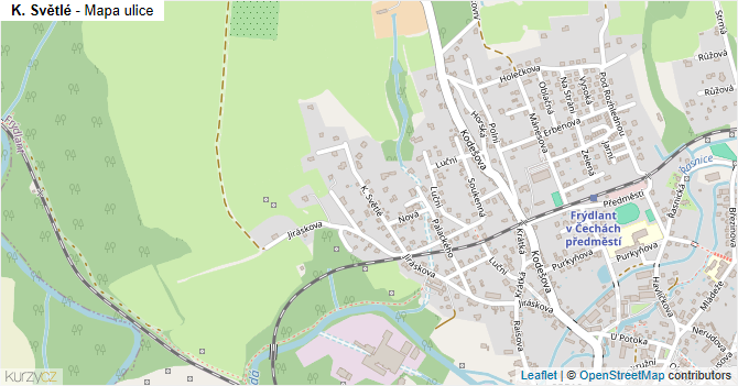 K. Světlé - mapa ulice