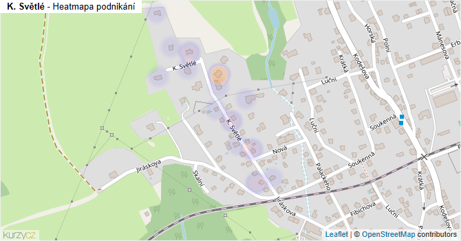 K. Světlé - mapa podnikání