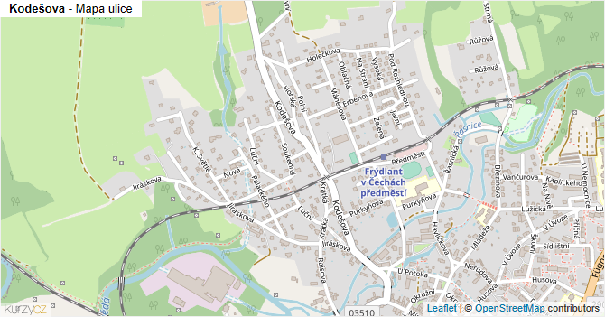 Kodešova - mapa ulice