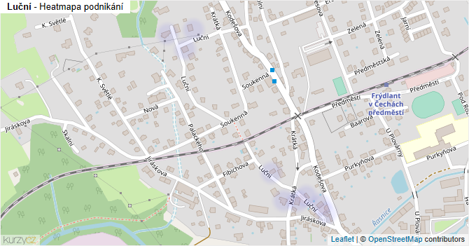 Luční - mapa podnikání