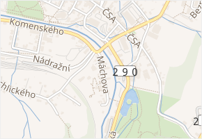 Máchova v obci Frýdlant - mapa ulice