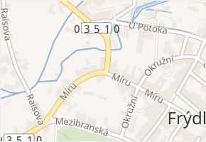 Míru v obci Frýdlant - mapa ulice