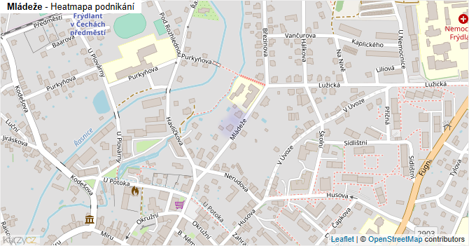 Mládeže - mapa podnikání