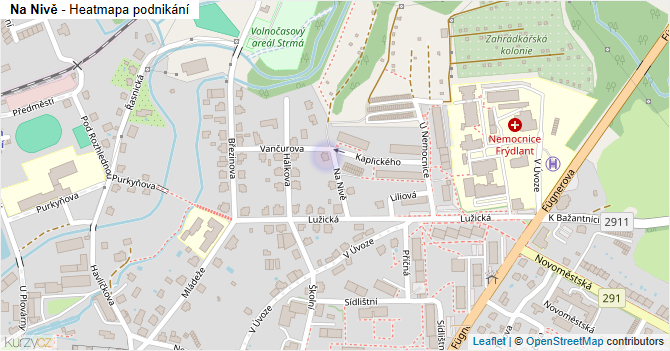 Na Nivě - mapa podnikání