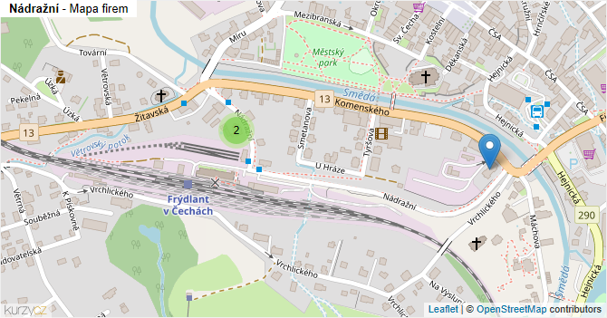 Nádražní - mapa firem