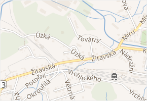 Pekelná v obci Frýdlant - mapa ulice