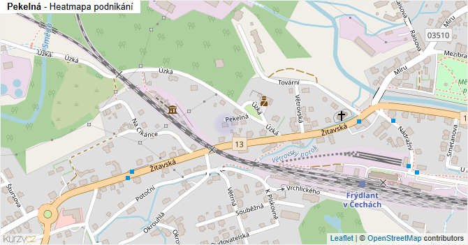 Pekelná - mapa podnikání