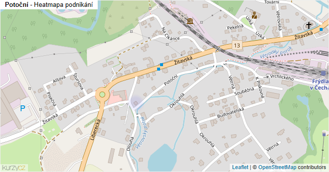 Potoční - mapa podnikání