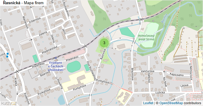 Řasnická - mapa firem