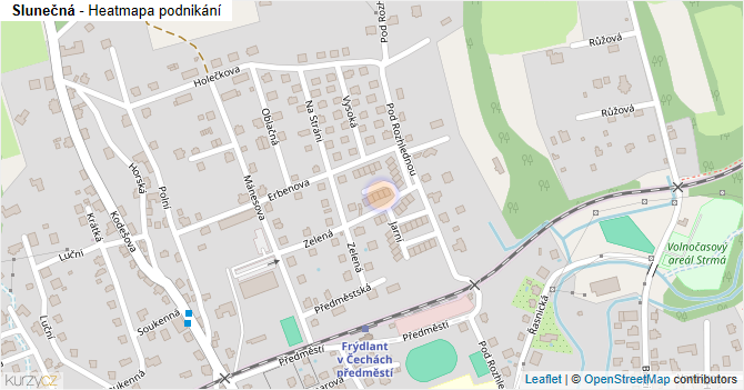 Slunečná - mapa podnikání