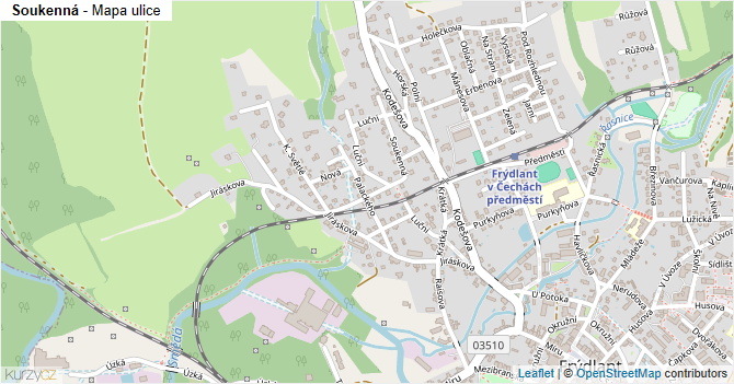 Soukenná - mapa ulice