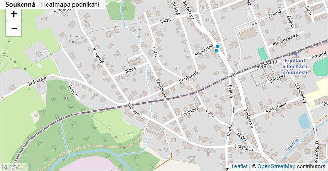 Soukenná - mapa podnikání