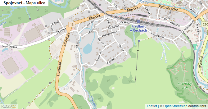 Spojovací - mapa ulice