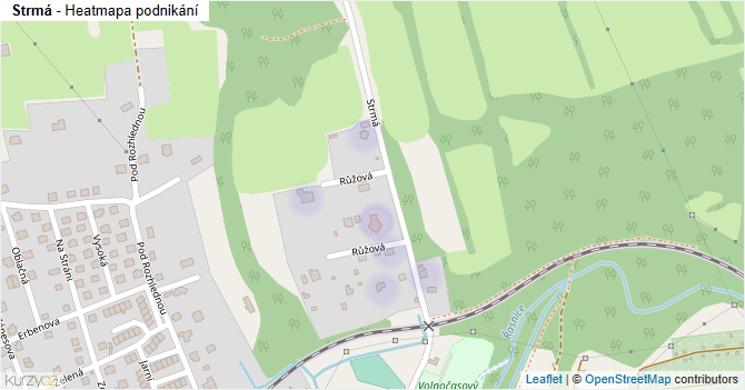 Strmá - mapa podnikání