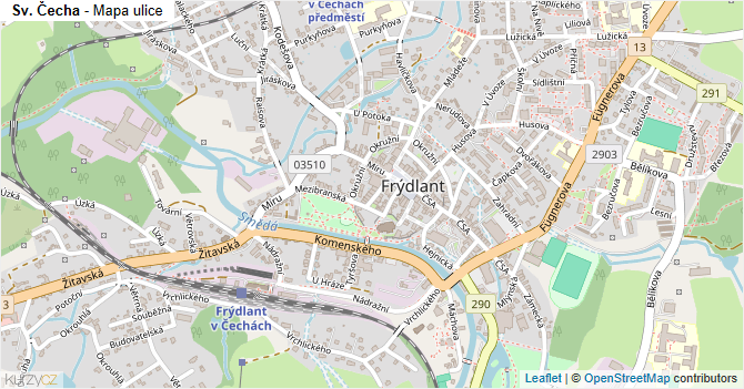 Sv. Čecha - mapa ulice
