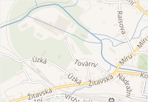 Tovární v obci Frýdlant - mapa ulice