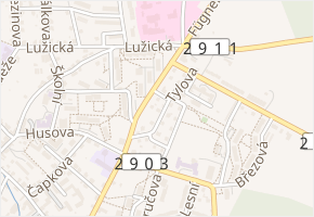 Tylova v obci Frýdlant - mapa ulice