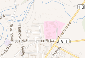 U Nemocnice v obci Frýdlant - mapa ulice