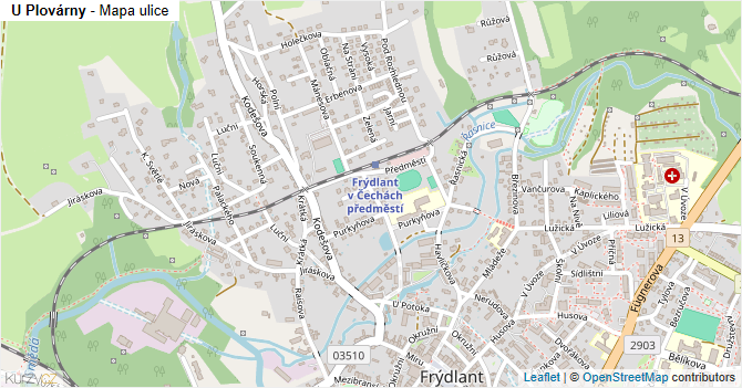 U Plovárny - mapa ulice