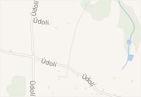 Údolí v obci Frýdlant - mapa ulice