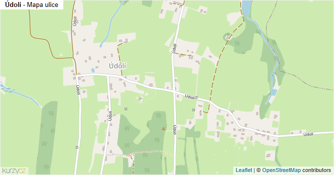 Údolí - mapa ulice