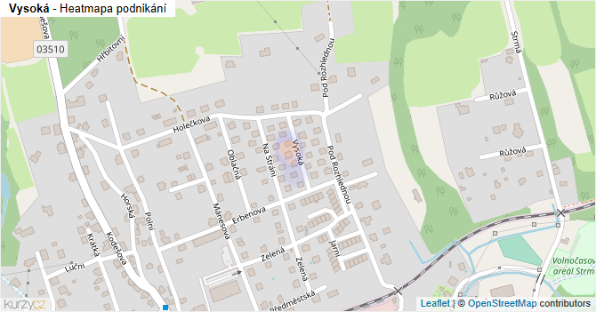Vysoká - mapa podnikání