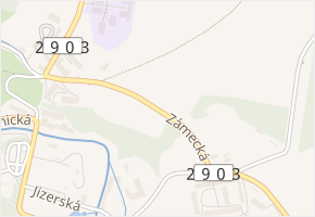 Zámecká v obci Frýdlant - mapa ulice