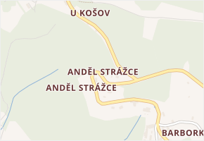 Anděl Strážce v obci Frýdštejn - mapa části obce