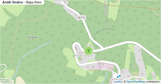 Anděl Strážce - mapa firem