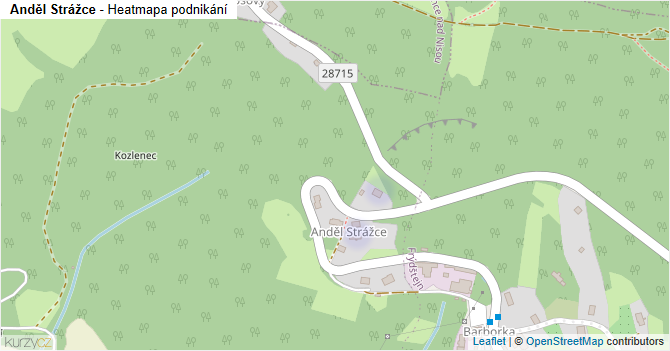 Anděl Strážce - mapa podnikání